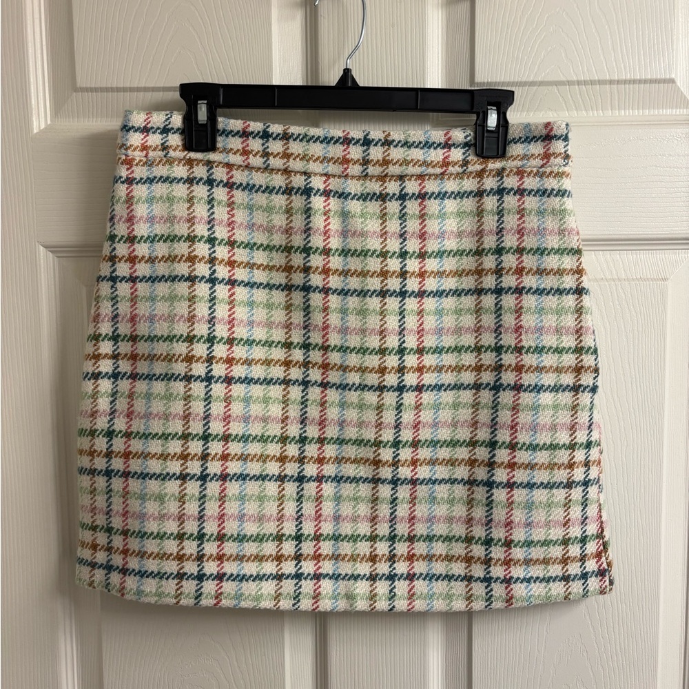NWOT English Factory Plaid Multicolor Women's Skirt